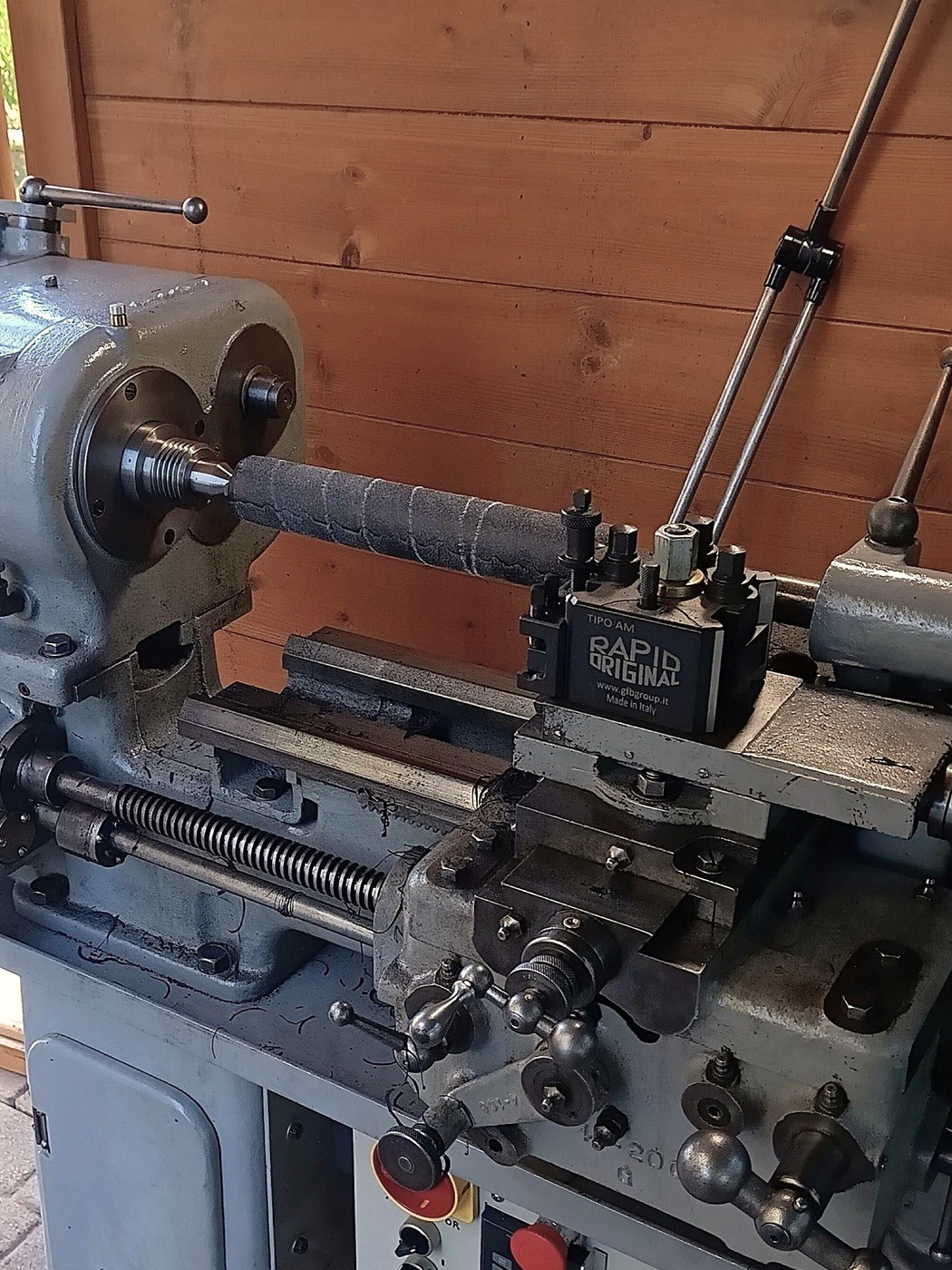 Machining the platen on a Denham Junior lathe to match the required dimensions