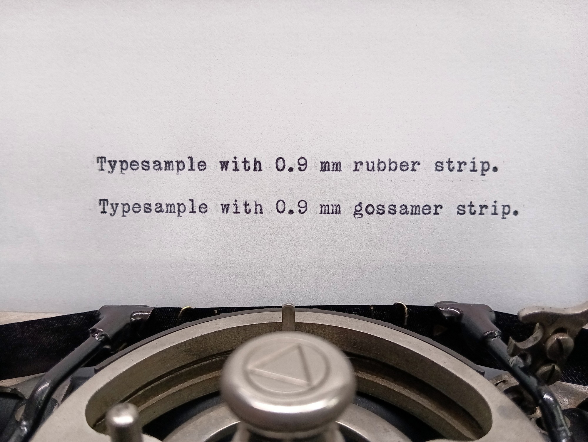 Hammond typewriter new rubber platen printing strips table