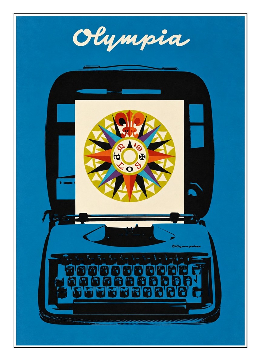 Olimpia Splendid typewriter color advertise